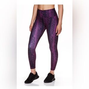 Reebok Purple Moto Logo Leggings